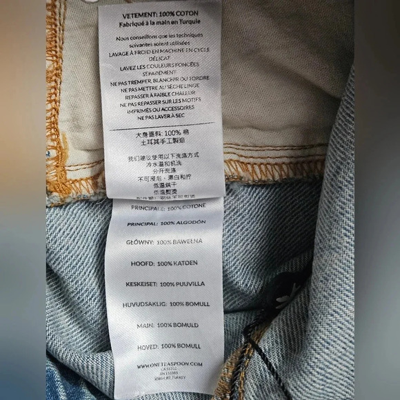 One teaspoon Kansas streetwalkers high waist short in light blue wash denim‎ NWT - Picture 6 of 7